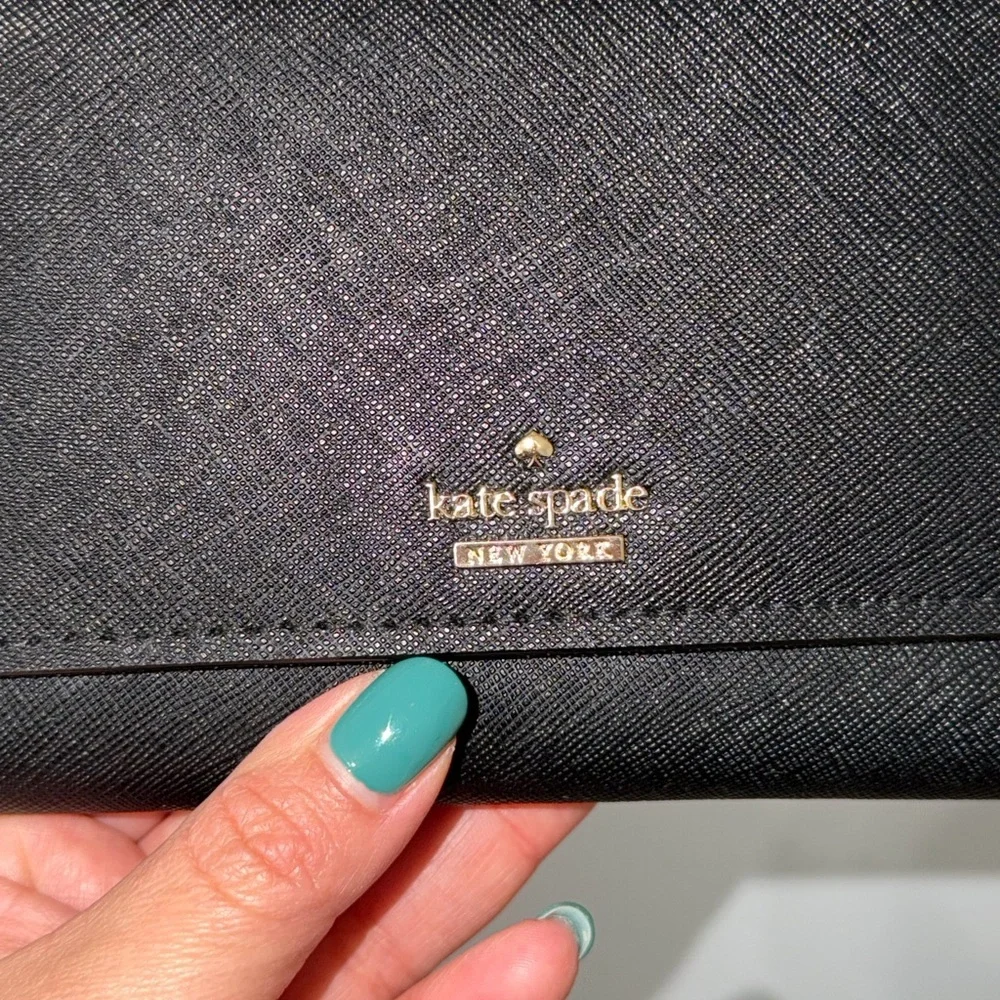 Kate Spade Black Crossbody with Gold Chain